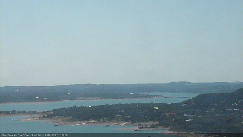 Lake Travis webcam, June 7, 2018 3:10 PM CT