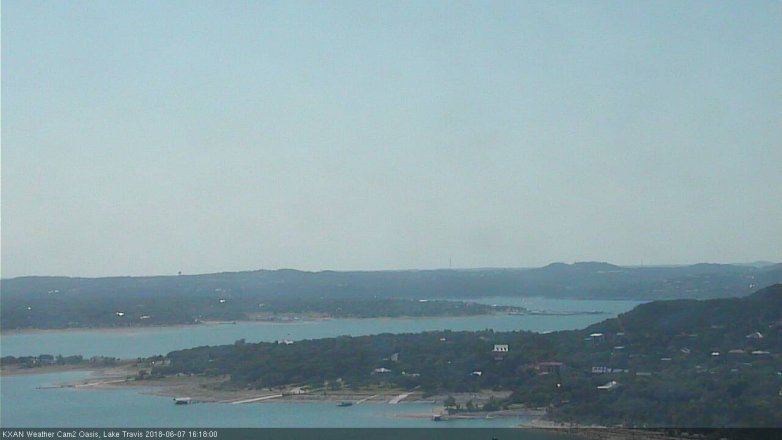 Lake Travis webcam, June 7, 2018 3:20 PM CT