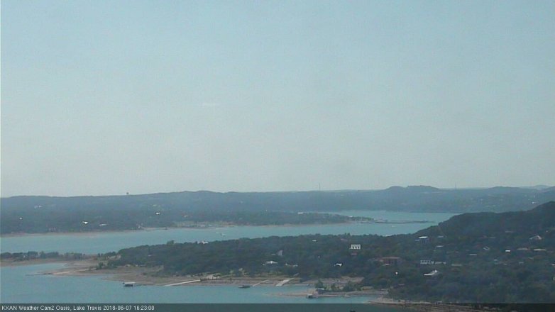 Lake Travis webcam, June 7, 2018 3:25 PM CT