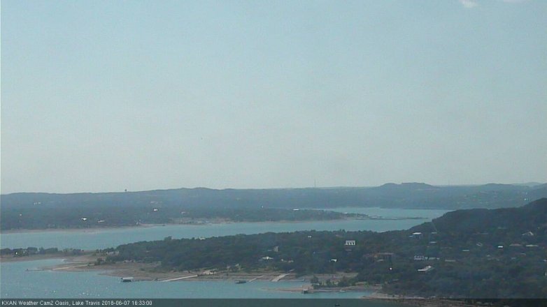 Lake Travis webcam, June 7, 2018 3:35 PM CT