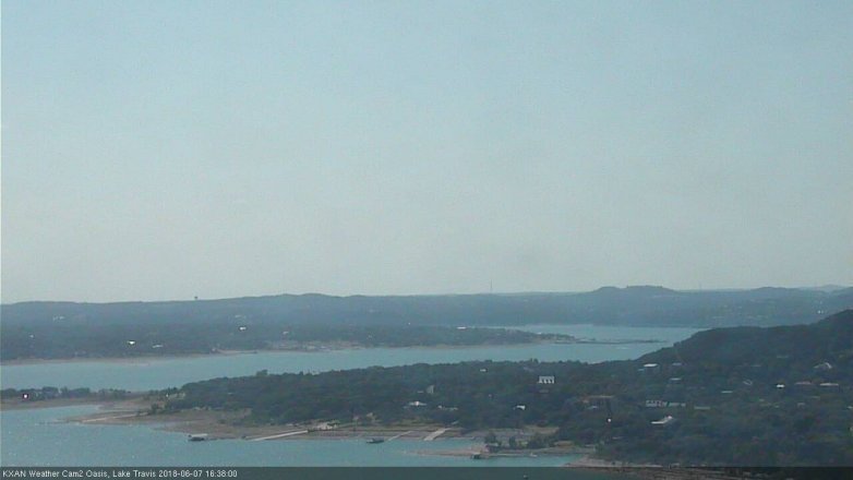 Lake Travis webcam, June 7, 2018 3:40 PM CT