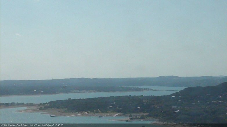 Lake Travis webcam, June 7, 2018 3:45 PM CT