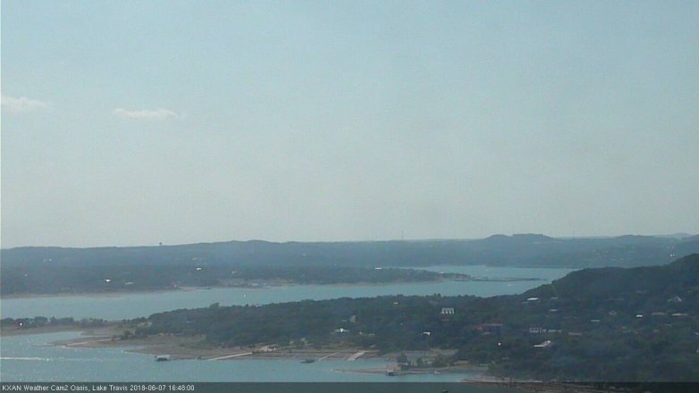 Lake Travis webcam, June 7, 2018 3:50 PM CT