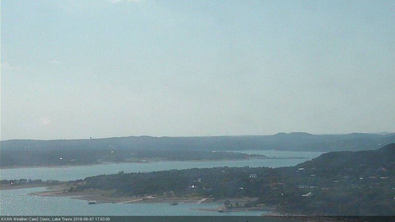 Lake Travis webcam, June 7, 2018 4:05 PM CT