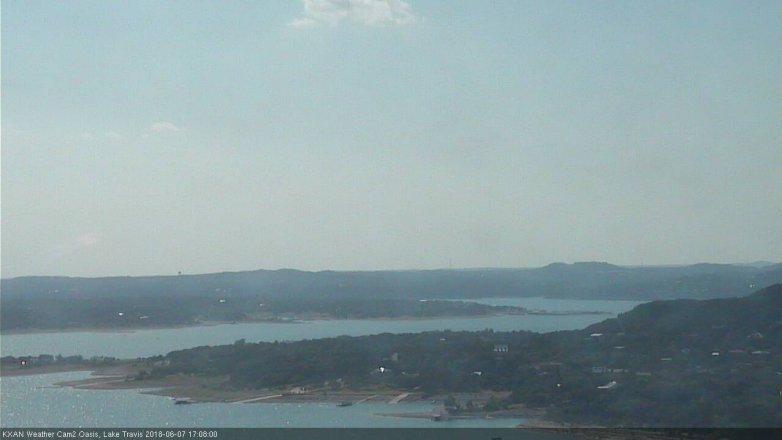 Lake Travis webcam, June 7, 2018 4:10 PM CT