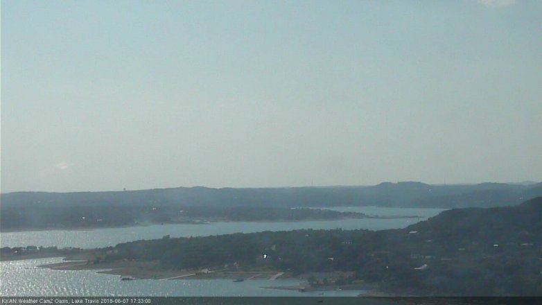 Lake Travis webcam, June 7, 2018 4:35 PM CT