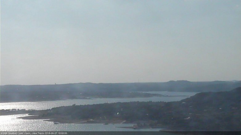 Lake Travis webcam, June 7, 2018 5:10 PM CT