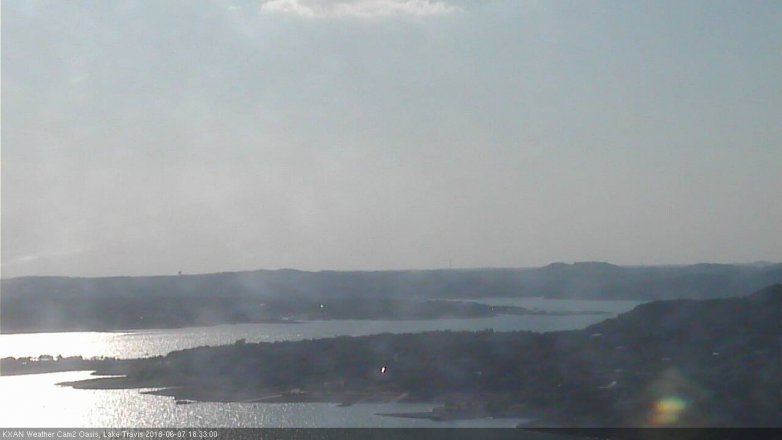 Lake Travis webcam, June 7, 2018 5:35 PM CT