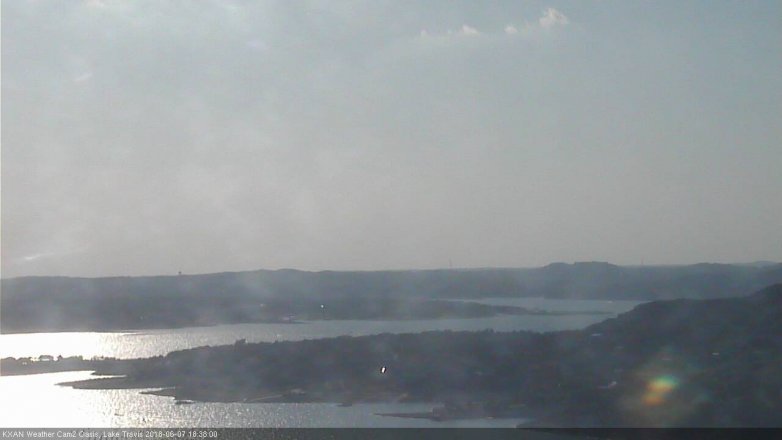 Lake Travis webcam, June 7, 2018 5:40 PM CT