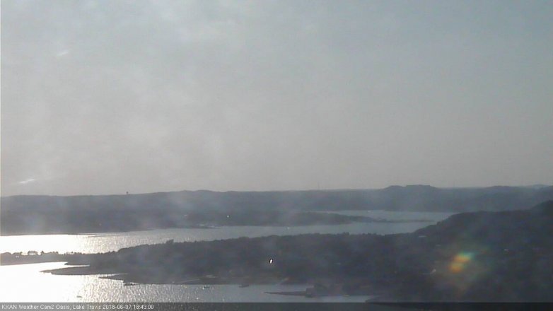 Lake Travis webcam, June 7, 2018 5:45 PM CT