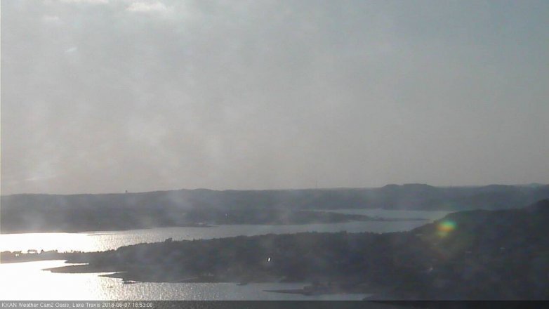 Lake Travis webcam, June 7, 2018 5:55 PM CT