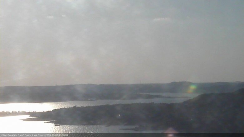 Lake Travis webcam, June 7, 2018 6:05 PM CT