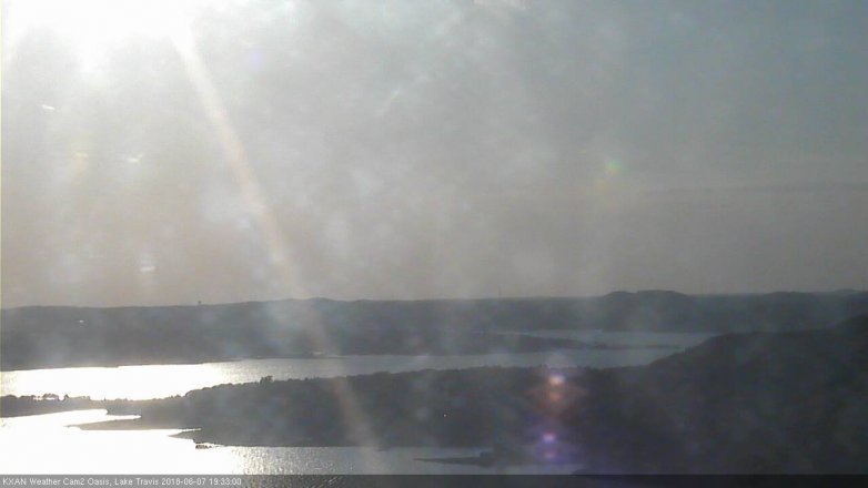 Lake Travis webcam, June 7, 2018 6:35 PM CT