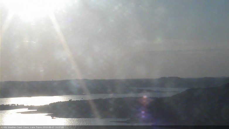 Lake Travis webcam, June 7, 2018 6:40 PM CT