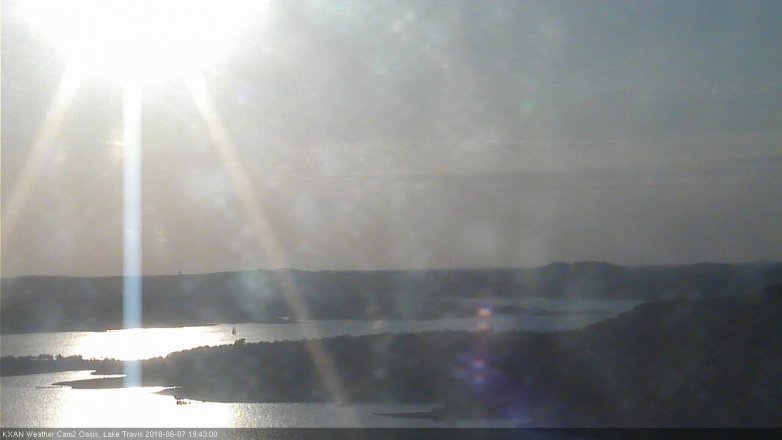 Lake Travis webcam, June 7, 2018 6:45 PM CT