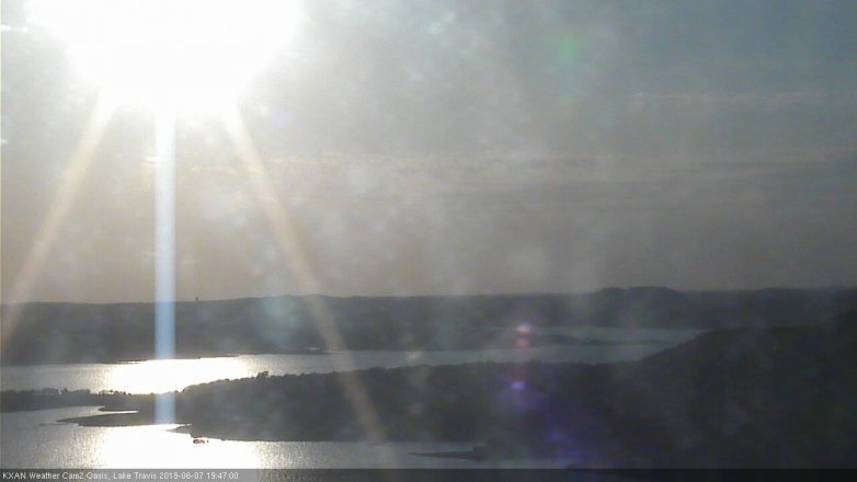 Lake Travis webcam, June 7, 2018 6:50 PM CT