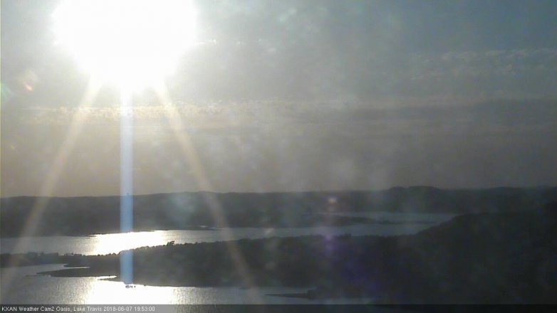 Lake Travis webcam, June 7, 2018 6:55 PM CT