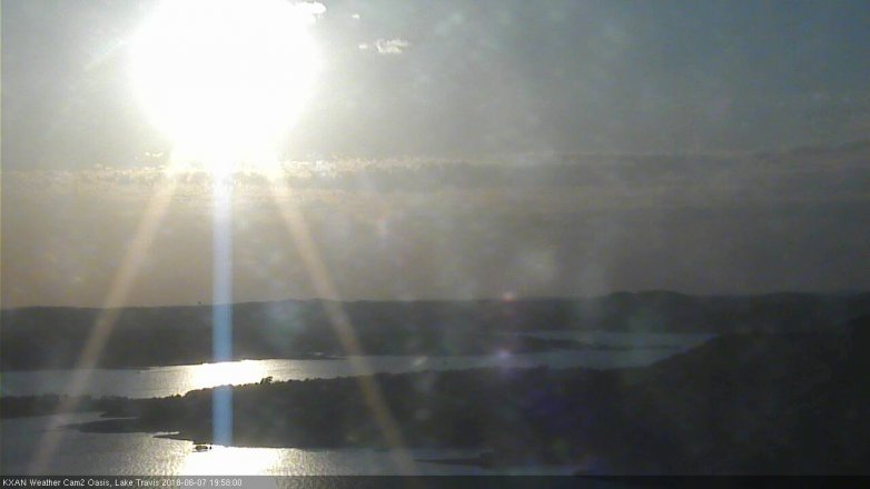 Lake Travis webcam, June 7, 2018 7:00 PM CT