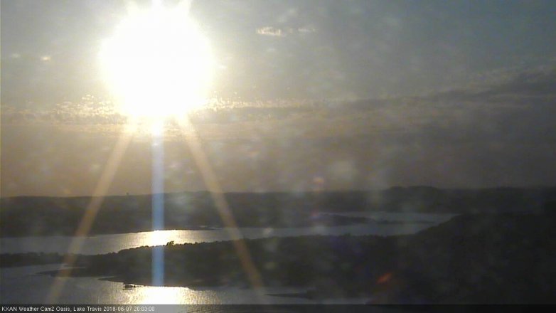 Lake Travis webcam, June 7, 2018 7:05 PM CT
