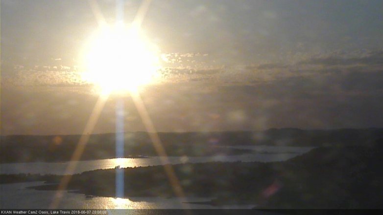 Lake Travis webcam, June 7, 2018 7:10 PM CT