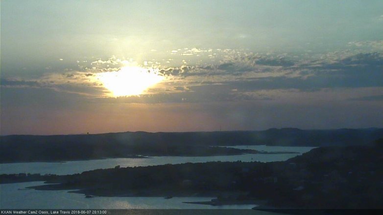 Lake Travis webcam, June 7, 2018 7:15 PM CT