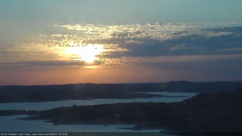 Lake Travis webcam, June 7, 2018 7:20 PM CT