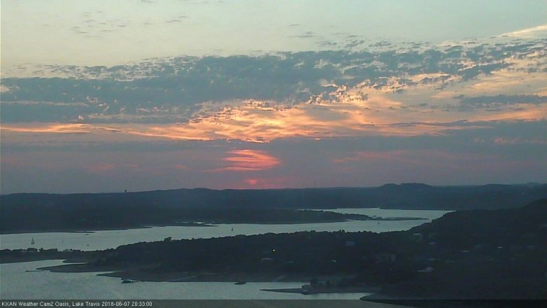Lake Travis webcam, June 7, 2018 7:35 PM CT