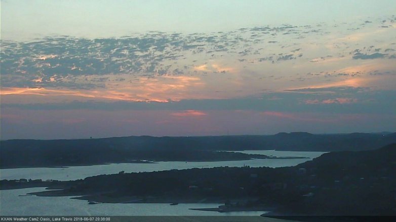 Lake Travis webcam, June 7, 2018 7:40 PM CT