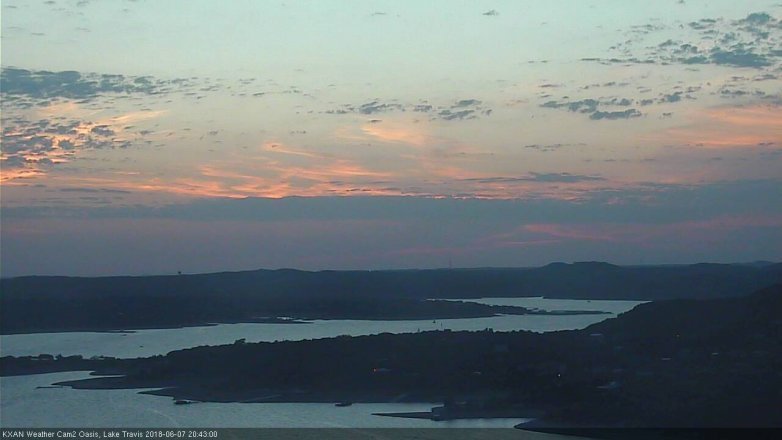 Lake Travis webcam, June 7, 2018 7:45 PM CT