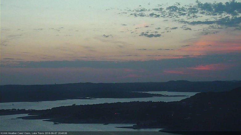 Lake Travis webcam, June 7, 2018 7:50 PM CT