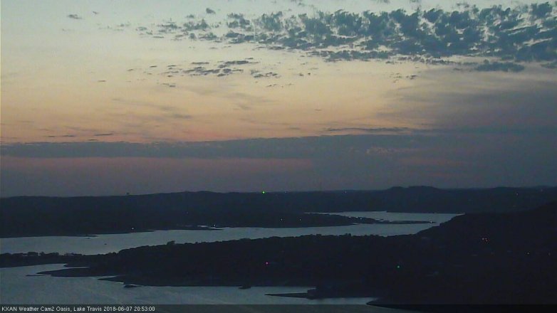 Lake Travis webcam, June 7, 2018 7:55 PM CT