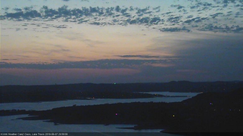 Lake Travis webcam, June 7, 2018 8:00 PM CT