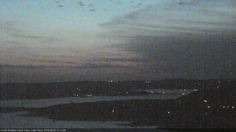 Lake Travis webcam, June 7, 2018 8:15 PM CT