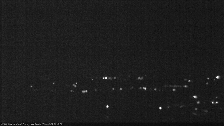 Lake Travis webcam, June 7, 2018 9:50 PM CT