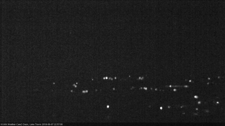 Lake Travis webcam, June 7, 2018 10:00 PM CT