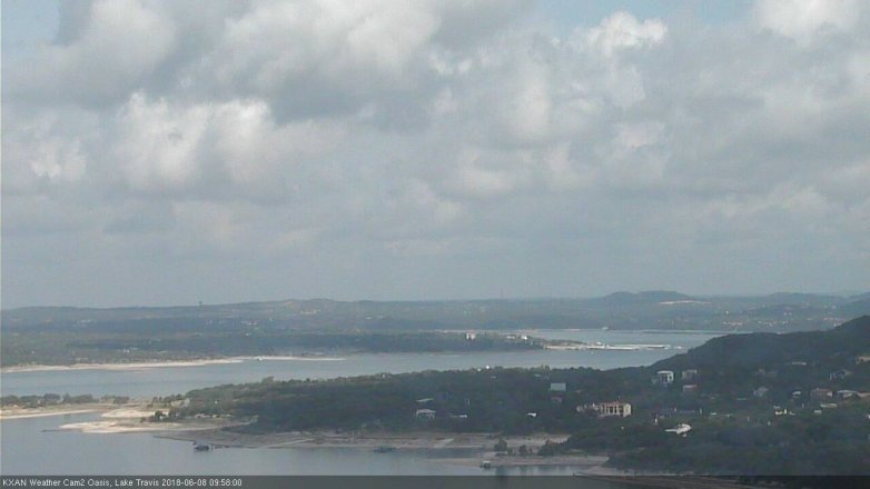 Lake Travis webcam, June 8, 2018 9:00 AM CT