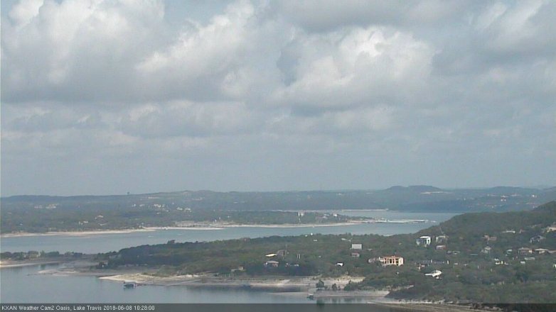 Lake Travis webcam, June 8, 2018 9:30 AM CT