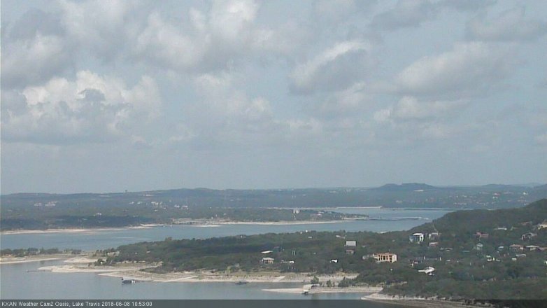 Lake Travis webcam, June 8, 2018 9:55 AM CT