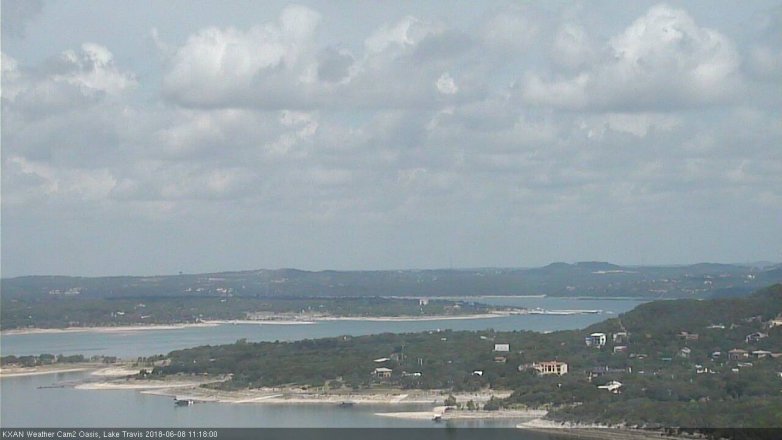 Lake Travis webcam, June 8, 2018 10:20 AM CT