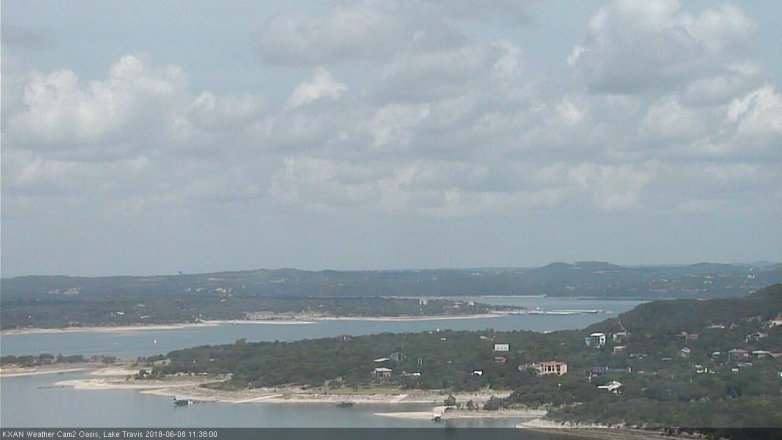 Lake Travis webcam, June 8, 2018 10:40 AM CT