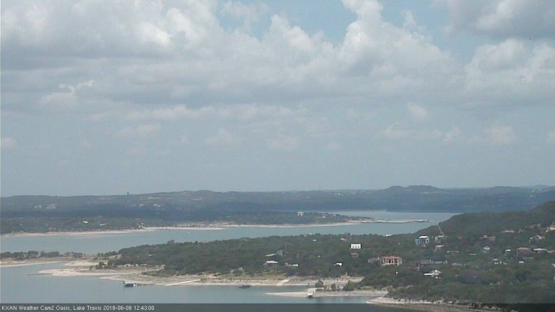 Lake Travis webcam, June 8, 2018 11:45 AM CT