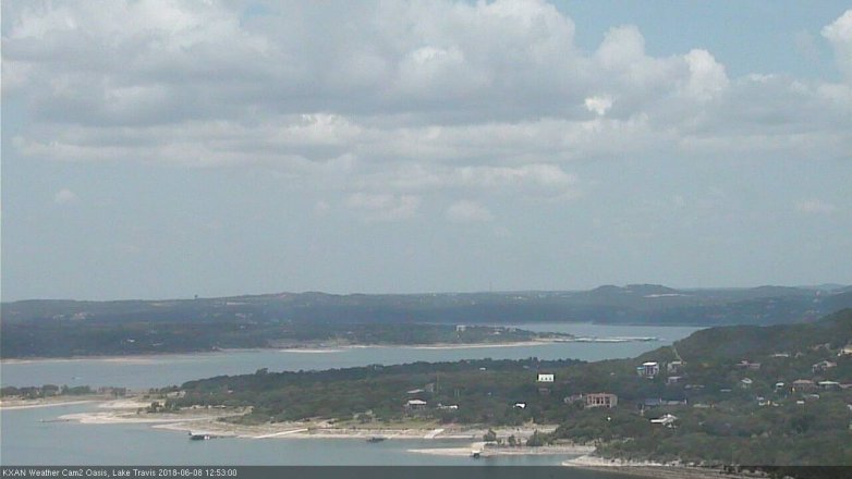 Lake Travis webcam, June 8, 2018 11:55 AM CT