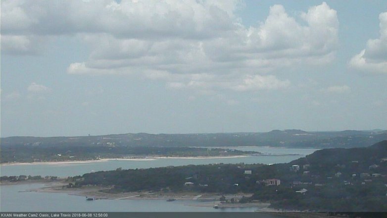 Lake Travis webcam, June 8, 2018 12:00 PM CT