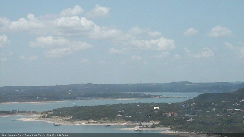 Lake Travis webcam, June 8, 2018 12:25 PM CT