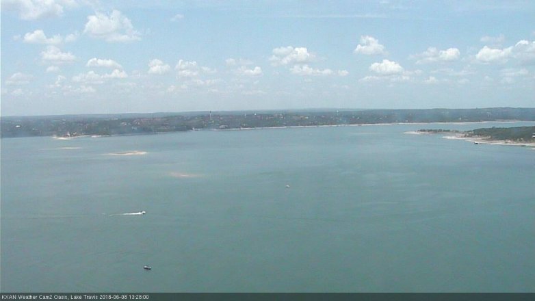 Lake Travis webcam, June 8, 2018 12:30 PM CT