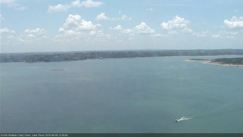 Lake Travis webcam, June 8, 2018 12:40 PM CT