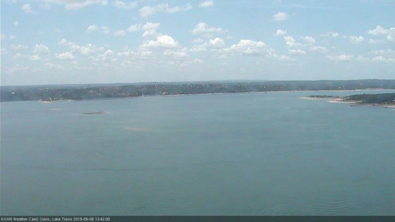 Lake Travis webcam, June 8, 2018 12:45 PM CT