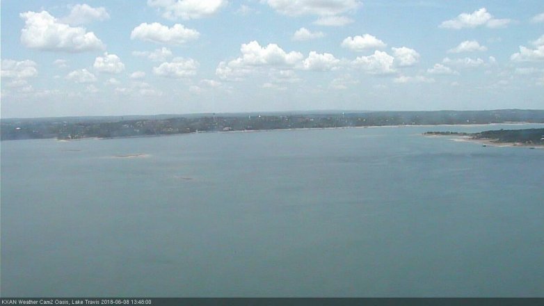 Lake Travis webcam, June 8, 2018 12:50 PM CT