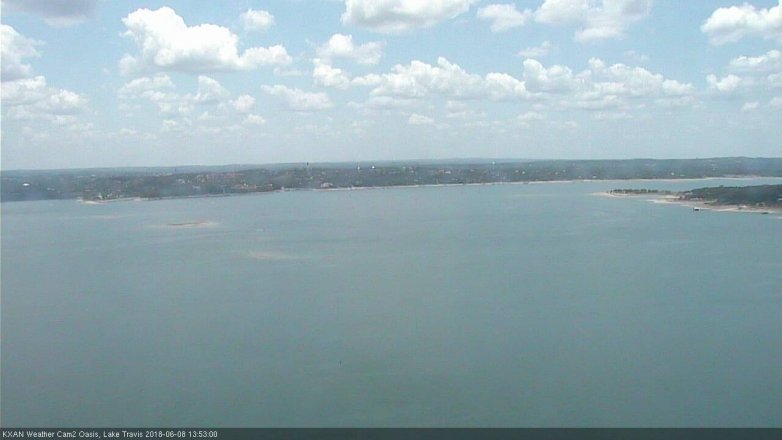 Lake Travis webcam, June 8, 2018 12:55 PM CT