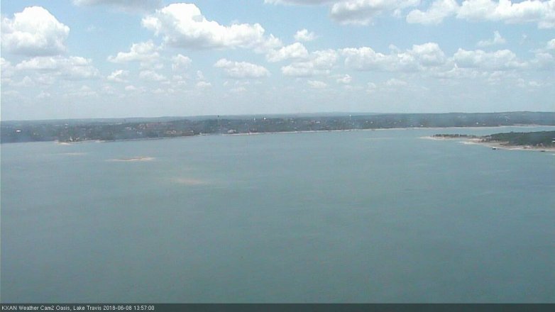 Lake Travis webcam, June 8, 2018 1:00 PM CT